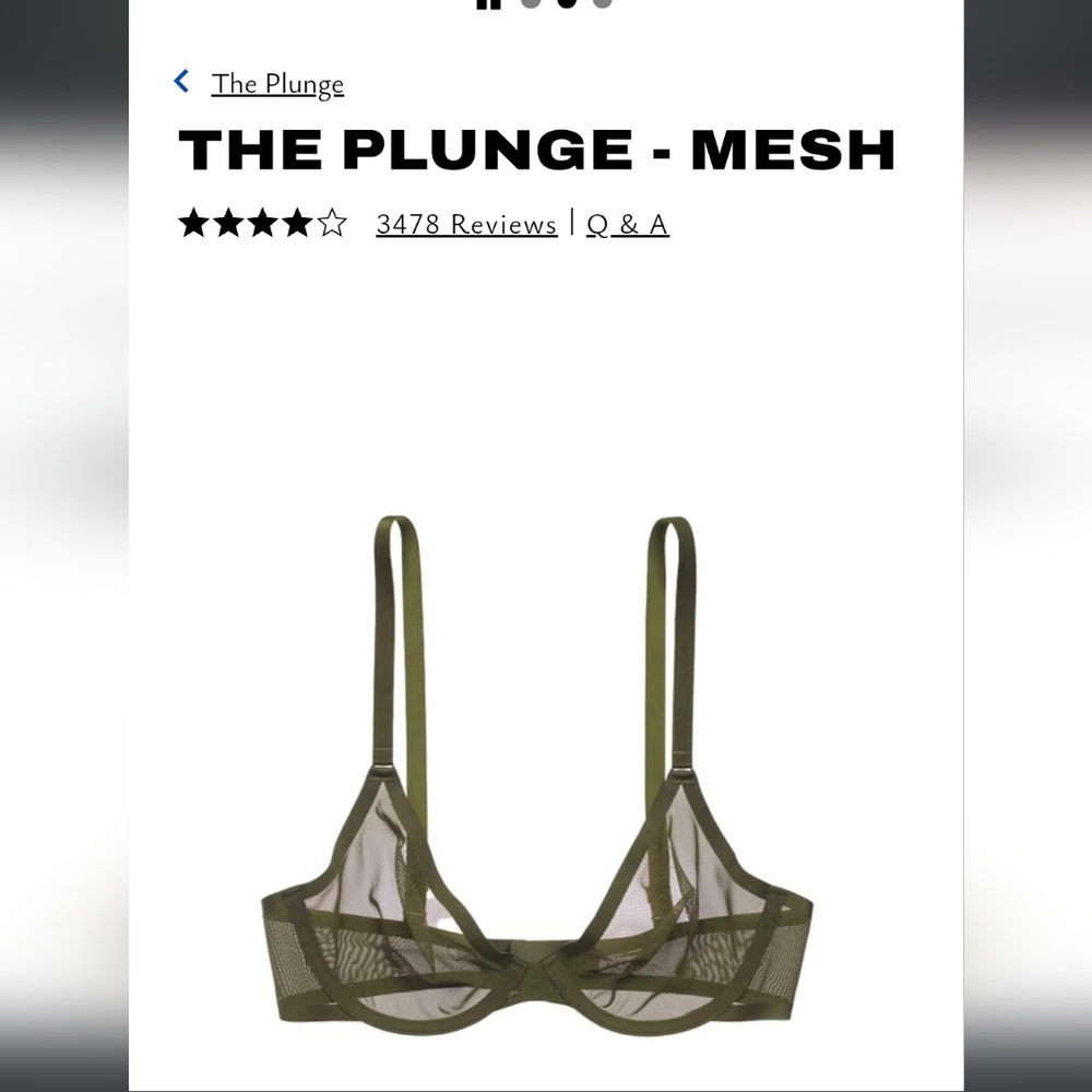 CUUP Olive Mesh Plunge Bra